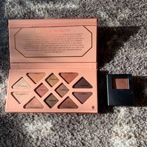 Sisley single eyeshadow and Aethr Beauty eyeshadow palette